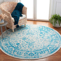 SAFAVIEH Adirondack 6ft Round Ivory Teal Area Rug for Home