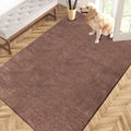 Easy Care Area Rug 4ft x 6ft Brown-Light Cream - Low Profile Door Mat