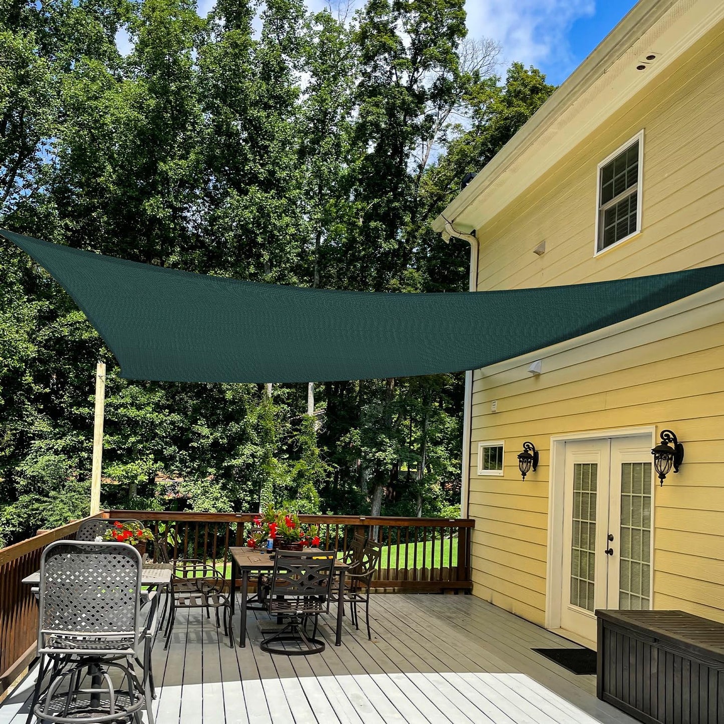 TANG 11ft x 12ft Sun Shade Sail Rectangle Canopy for Outdoor Use