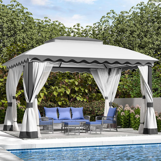 Outdoor Patio Gazebo 10ft x 13ft Heavy Duty Canopy Tent Shelter