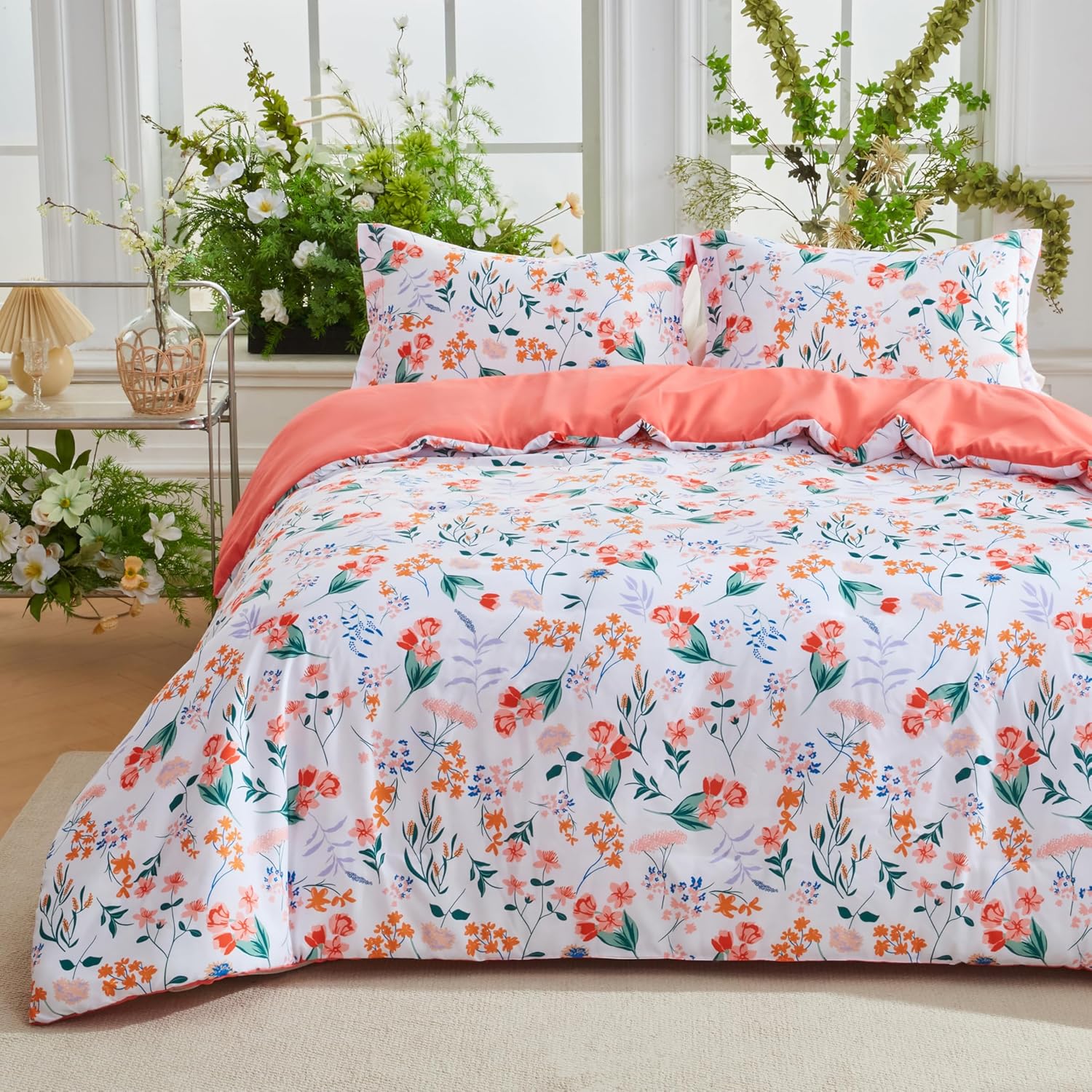 Joiedomi King Size Comforter Set White for All Seasons