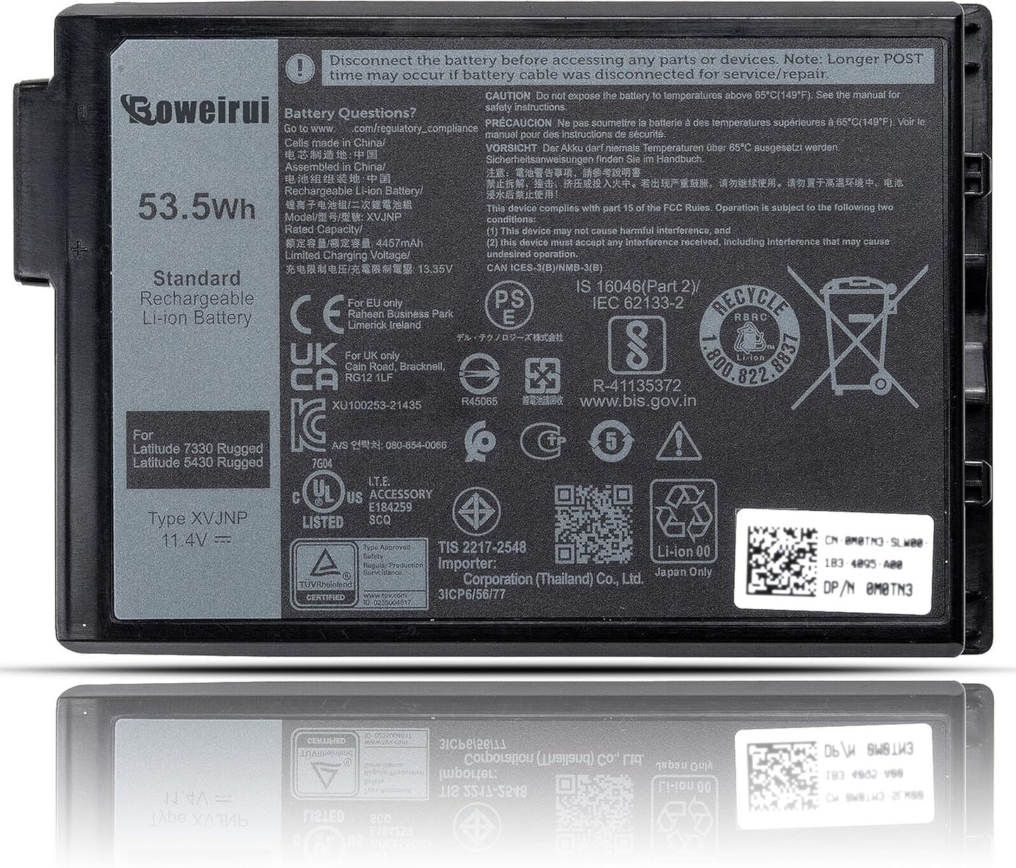XVJNP Battery Replacement for Dell Latitude 5430 and 7330 Rugged