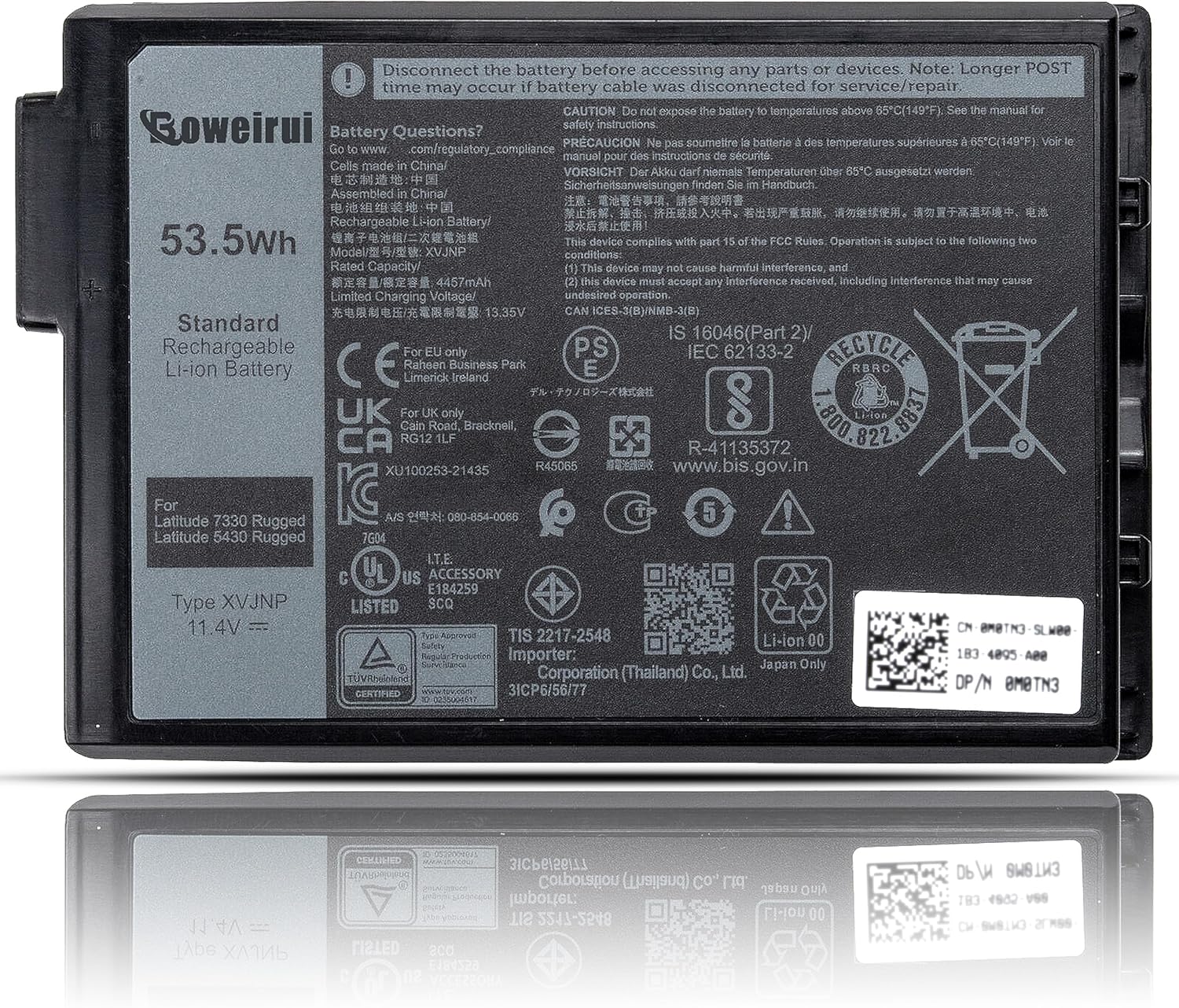 XVJNP Battery Replacement for Dell Latitude 5430 and 7330 Rugged