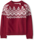 Gymboree Boys' Long Sleeve Crew Neck Pullover Sweater - Holiday Staple