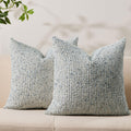 Decorative Couch Throw Pillow Covers 20x20 Set of 2 Blue Striped