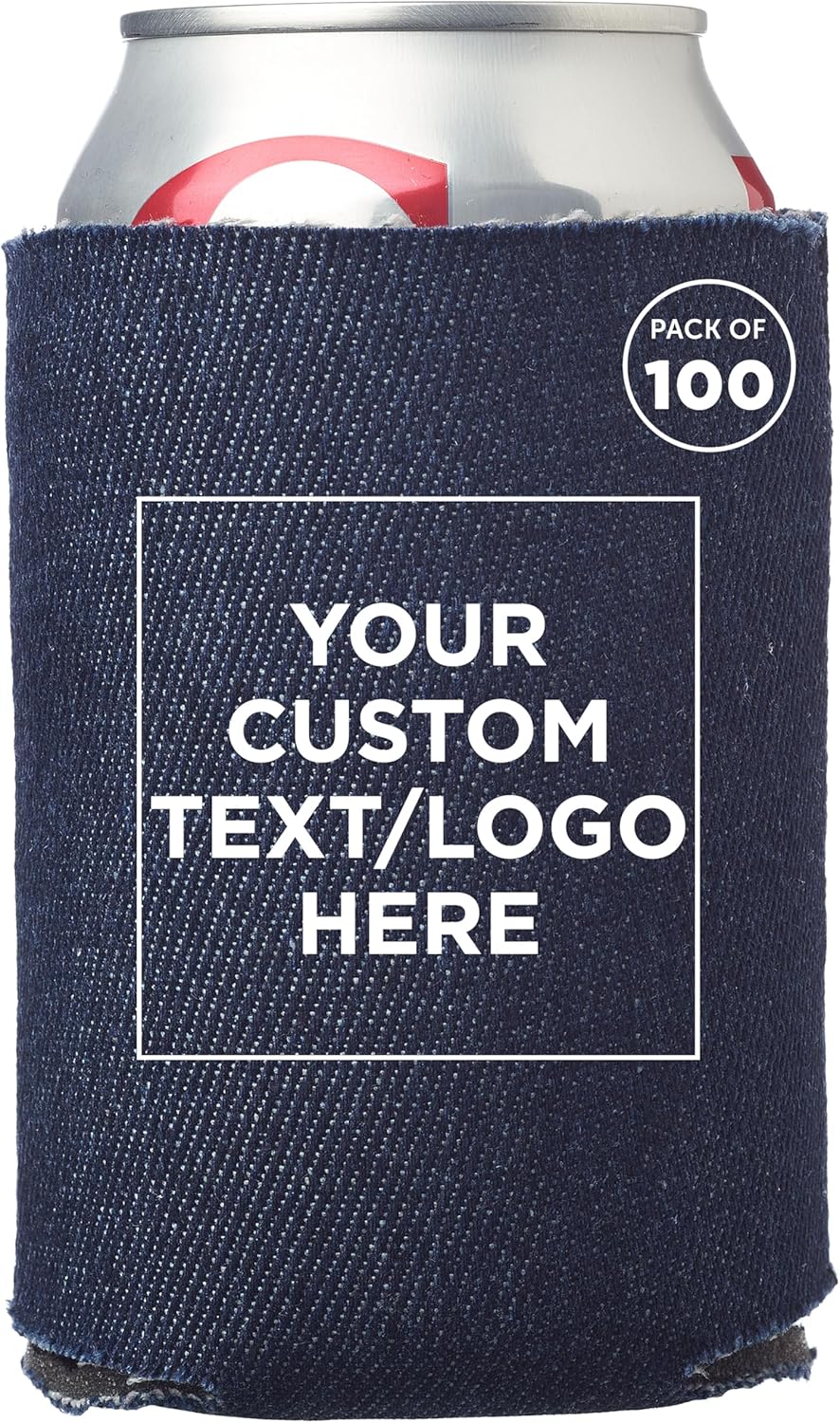 Custom Collapsible Beer Can Coolers Set of 100 for Events