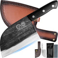 Serbian Chef Knife 6.7 in Full Tang Cleaver - Forged High Carbon Blade