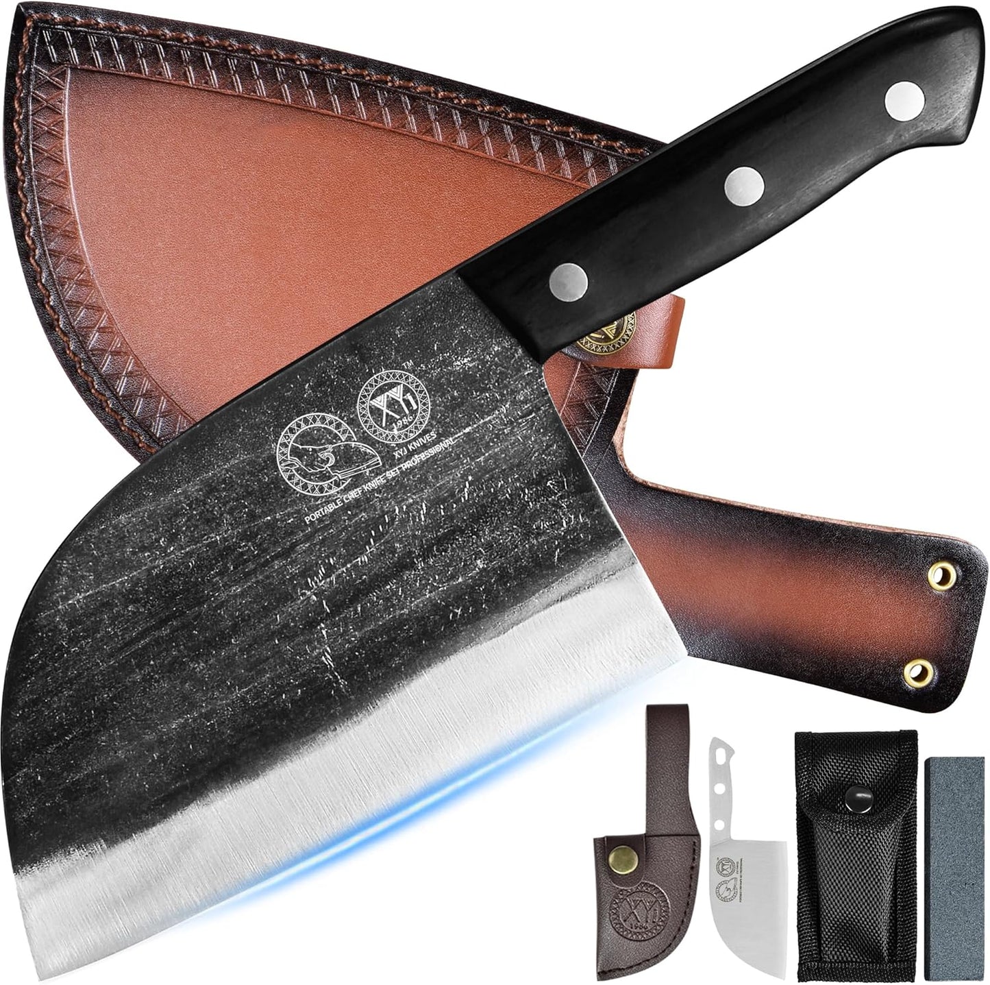 XYJ Serbian Chef Knife - Outstanding Full Tang Meat Cleaver