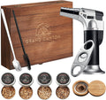 Stainless Steel Whiskey Set w/ Flavorful Wood Chips for Perfect Cocktails