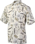 Wes and Willy Mens College Sports Fan Hawaiian Floral Shirt