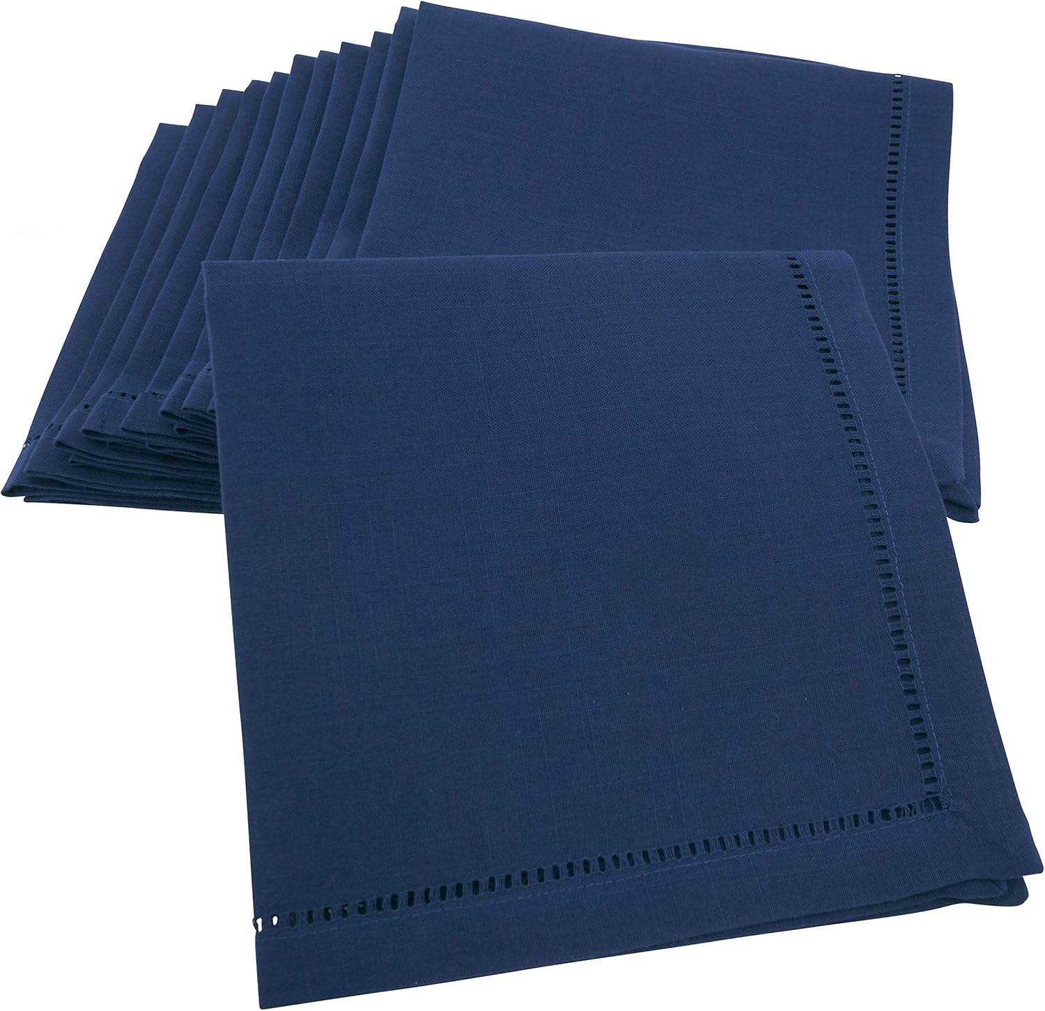 Saro Lifestyle Hemstitched Border Dinner Napkin Set of 12