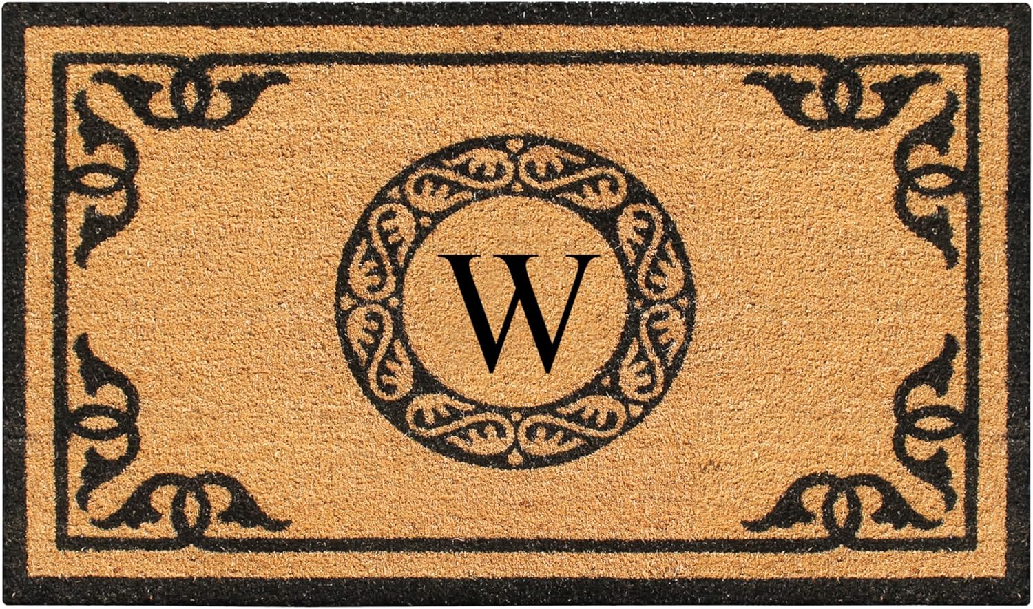 Natural Coir Monogrammed Doormat for Outdoor Entrance Use