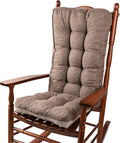 18 in Jumbo Rocking Chair Cushions with Ties - Thick Linen Seat & Back