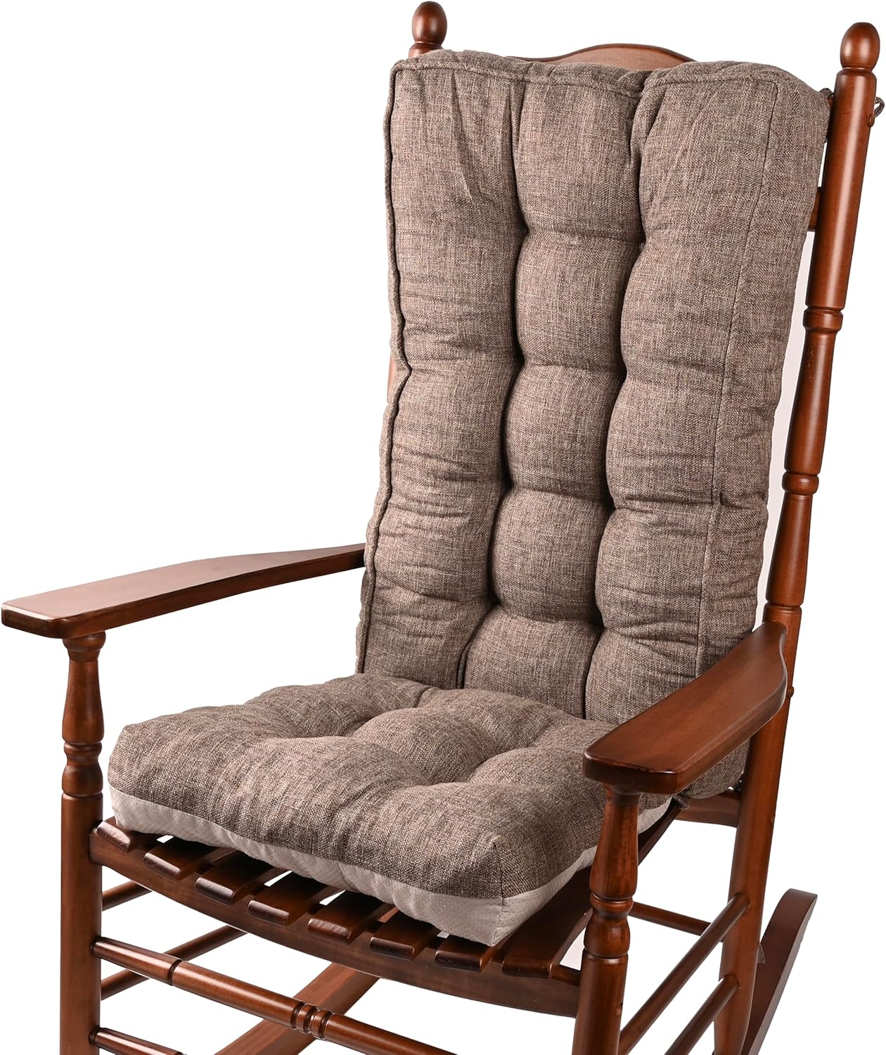 18 in Jumbo Rocking Chair Cushions with Ties for Comfort