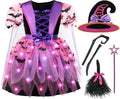Spooktacular Creations Girls Light Up Witch Costume - Toddler to Large