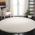 SAFAVIEH Milan Shag Collection Area Rug - 3ft Round, Ivory