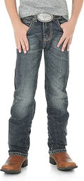 Wrangler Boys' Retro Slim Fit Straight Leg Jean - Durable Retro Style
