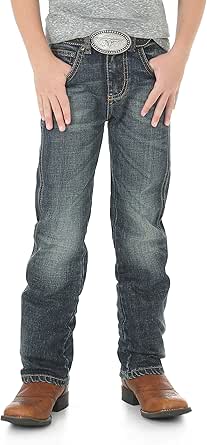 Wrangler Boys' Retro Slim Fit Straight Leg Jean for Kids