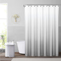 Waffle Weave Grey Ombre Shower Curtain 70in x 72in - Water Resistant