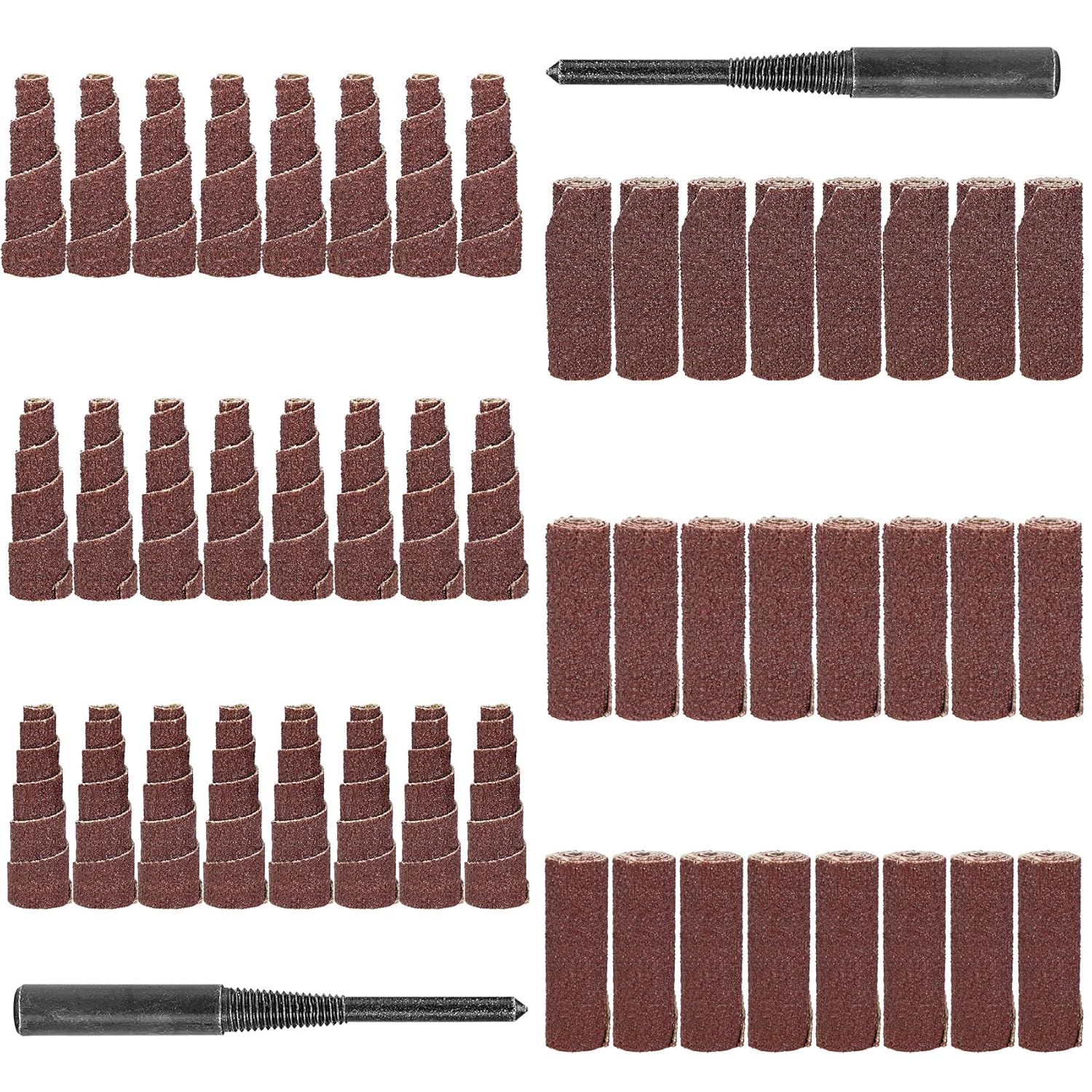 50Pcs 1-1/2 Inch Sand Paper Abrasive Rolls for Metal Wood Work