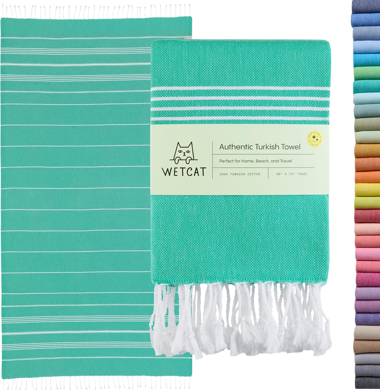 WETCAT Turkish Beach Towel Oversized for Ultimate Comfort