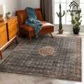 5x7 Washable Area Rug Vintage Traditional Floor Cover - Thin Non Slip