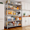 REIBII 5 Tier Metal Shelving Storage Shelves - Heavy Duty 71in Wire