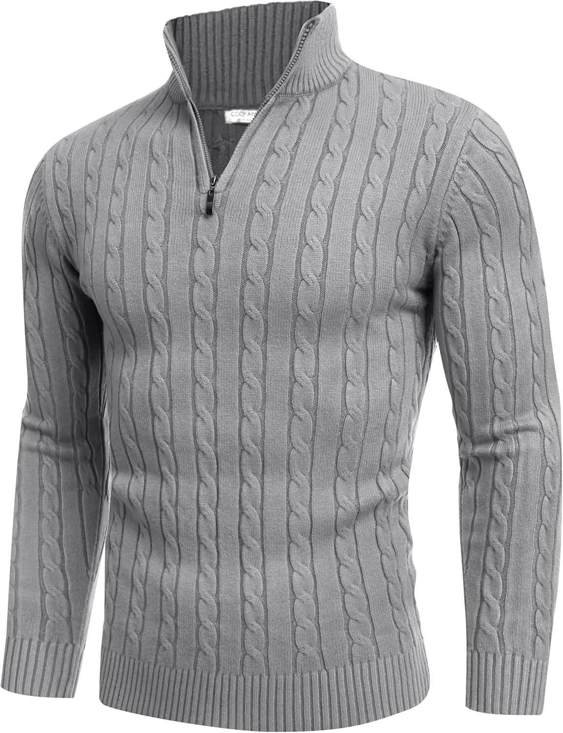 COOFANDY Men's Quarter Zip Sweater for Stylish Comfort