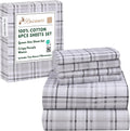 Queen 6-Piece Cotton Percale Sheet Set - 100% Natural Cotton