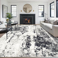 Modern Abstract Area Rug 9ftx12ft - Machine Washable, Non-Slip