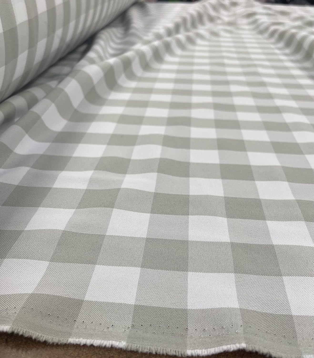 1in Checkered Gingham PolyPoplin Fabric for Sewing & Crafts