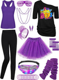 80s Costumes for Women 24 Pieces Set - Complete Retro Party Kit