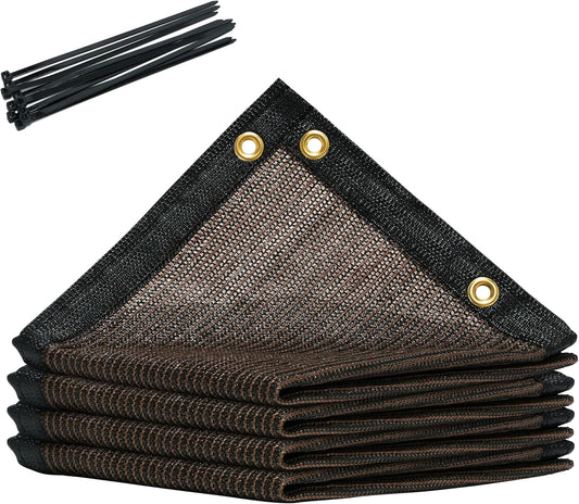 10ft x 25ft Brown Shade Cloth for Dog Kennel and Outdoor Use