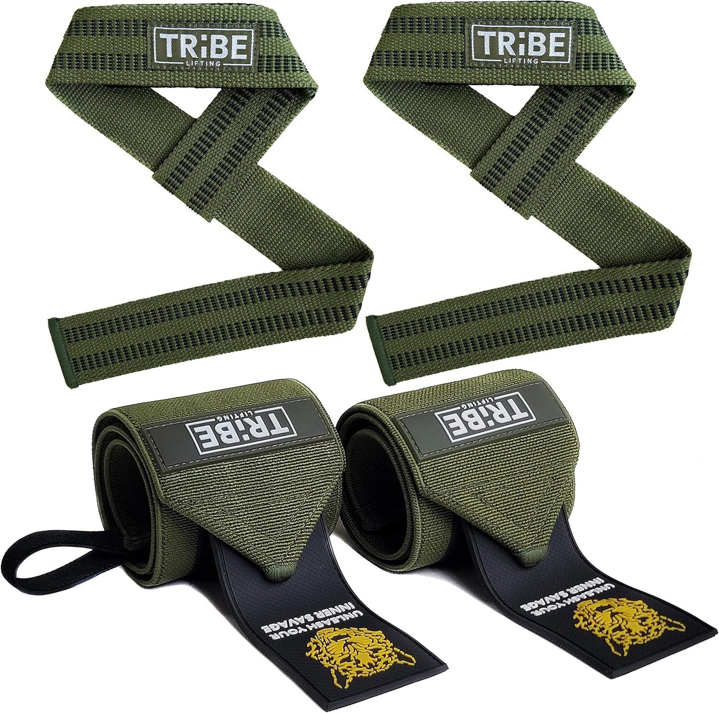 Silicone Grip Heavy Duty Wrist Wraps & Straps - Tribe Lifting