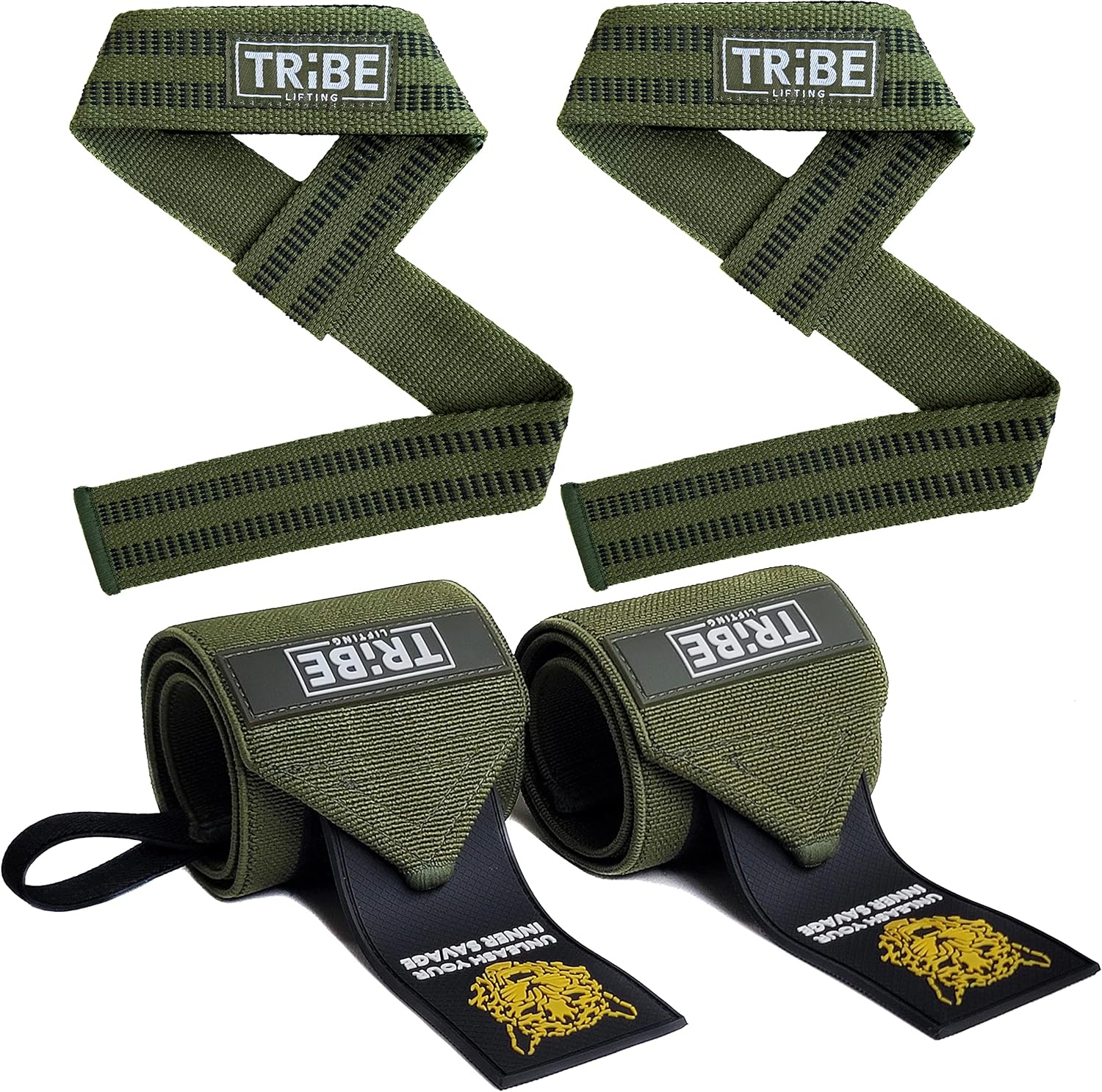 Silicone Grip Heavy Duty Wrist Wraps & Straps - Tribe Lifting