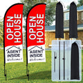 Open House Flags 2 Pack Feather Banner Signs - High Visibility