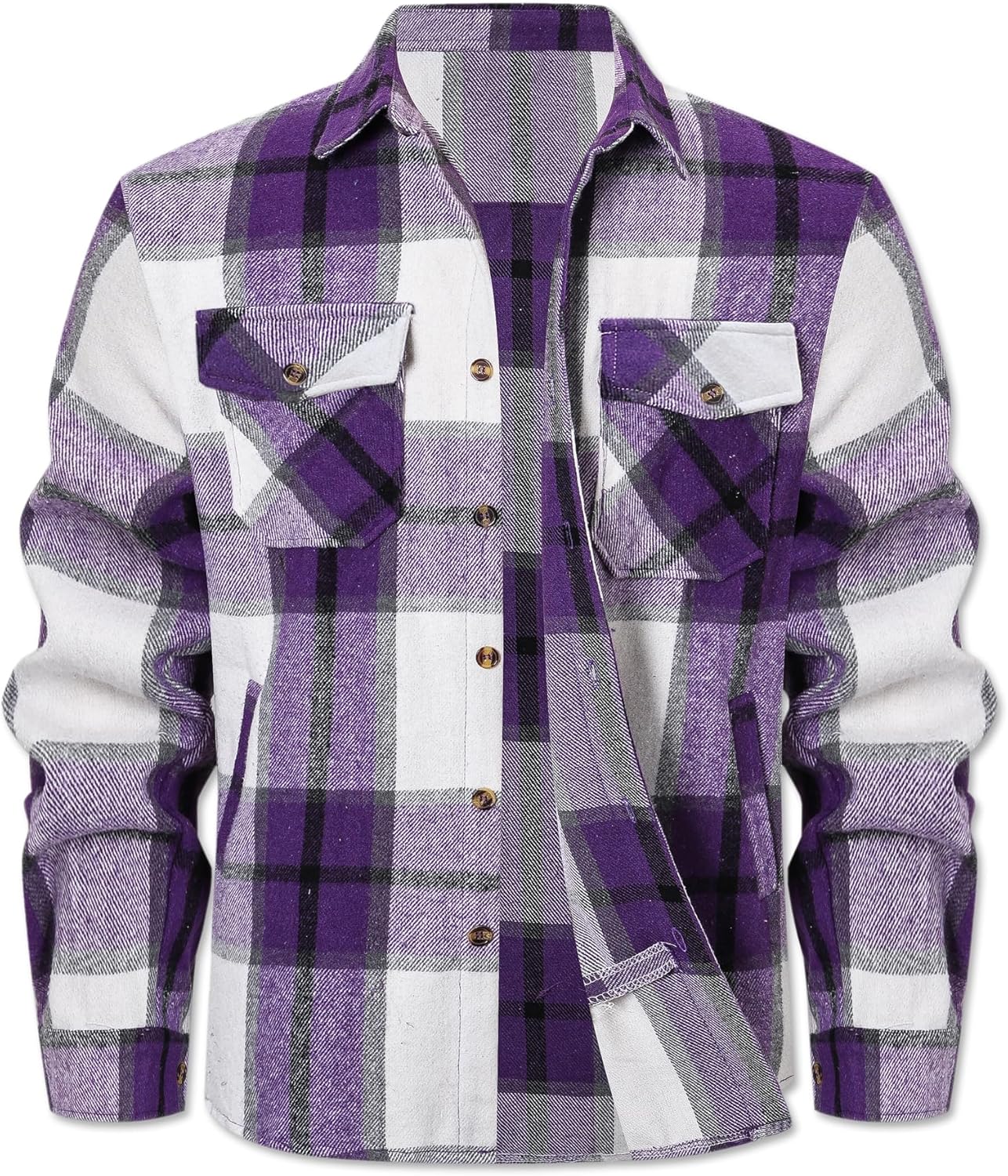 Cromoncent Men's Long Sleeve Thick Flannel Shirt Jacket Review