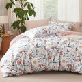 Bedsure Duvet Cover King Size - Reversible Pale Blush Floral Set