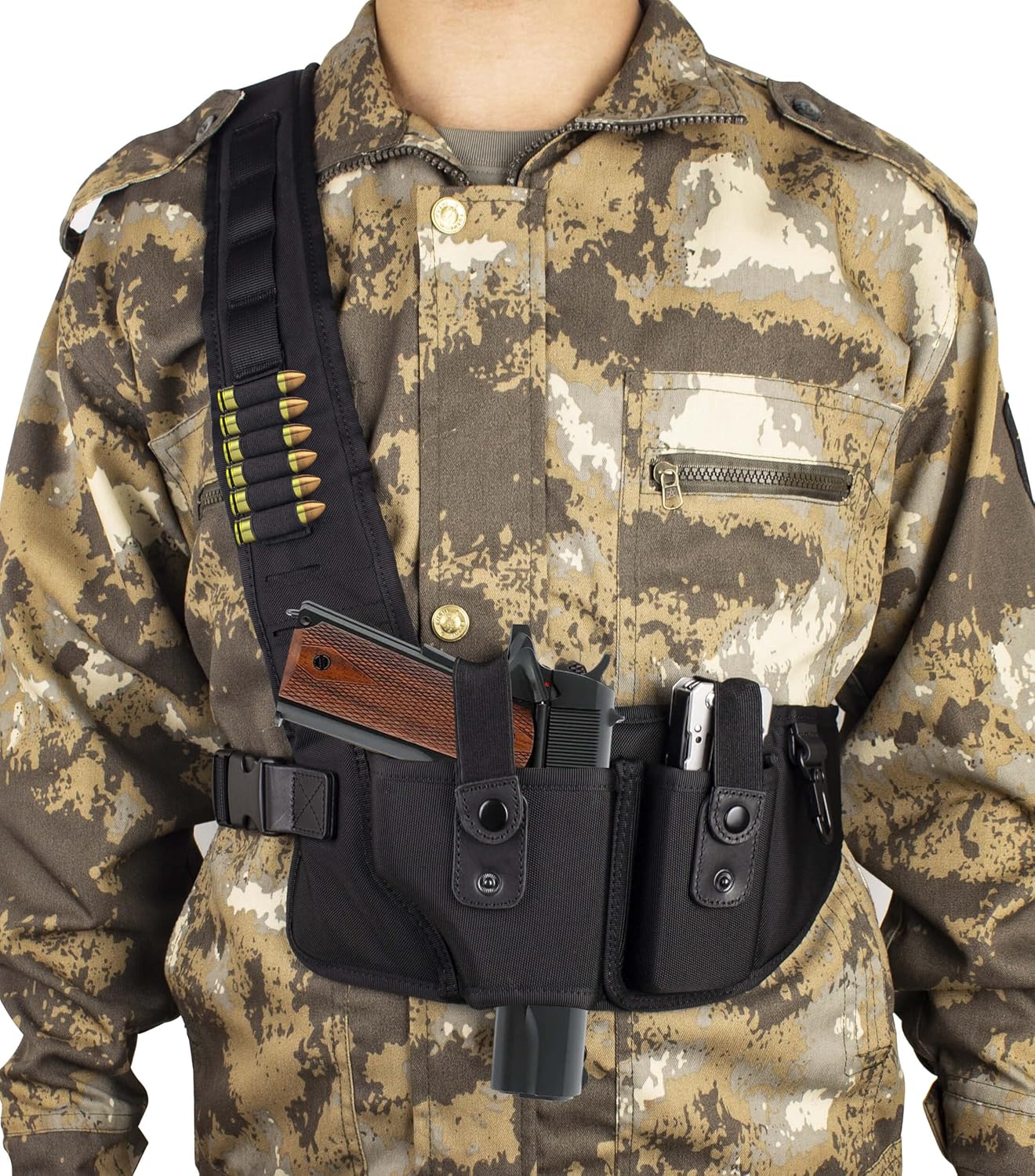 Universal Chest Holster for Pistols - Durable Nylon Shoulder Holster