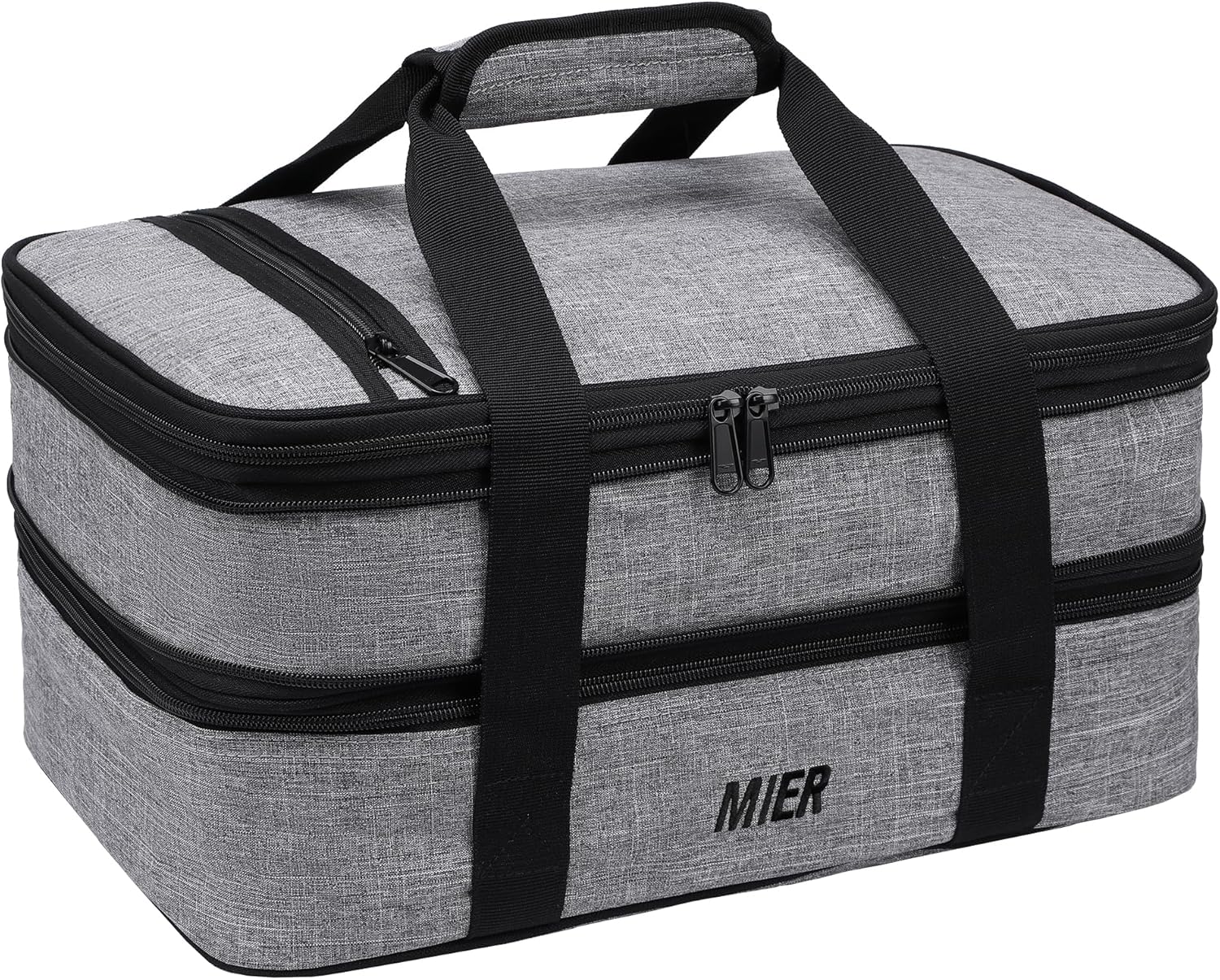 MIER Insulated Double Casserole Carrier for Potluck Parties