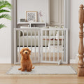Freestanding Wooden Dog Gate for Puppies & Dogs - Adjustable Width