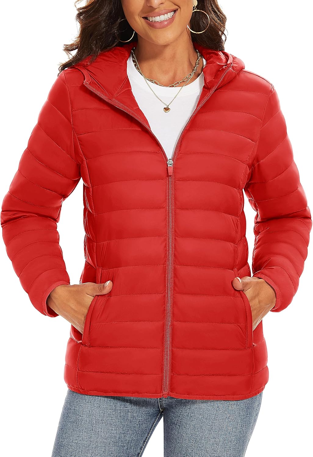 TACVASEN Women's Lightweight Puffer Jacket for Winter Comfort