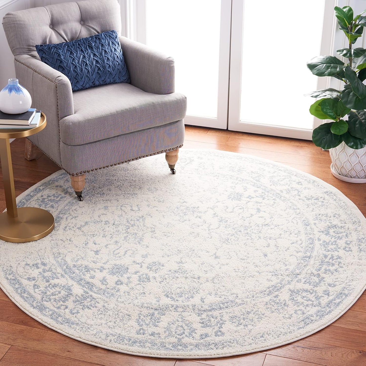 SAFAVIEH Adirondack Collection 8ft Round Area Rug for Home