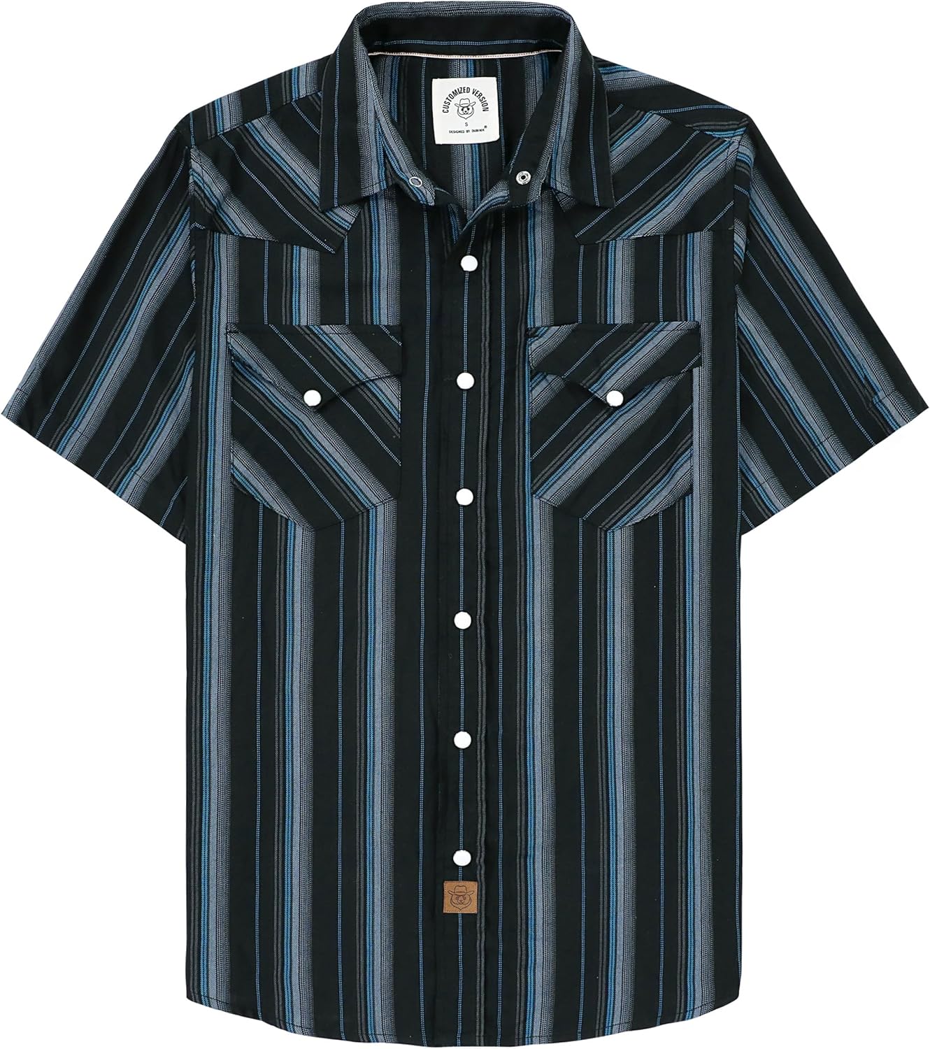 Stylish Mens Short Sleeve Western Cowboy Plaid Snap Shirts