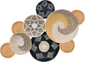 ChicnChill Wall Basket Decor Set of 9 Boho Wall Baskets - Handmade