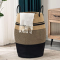 Jute Rope Laundry Hamper 105L - Woven Collapsible Clothes Basket