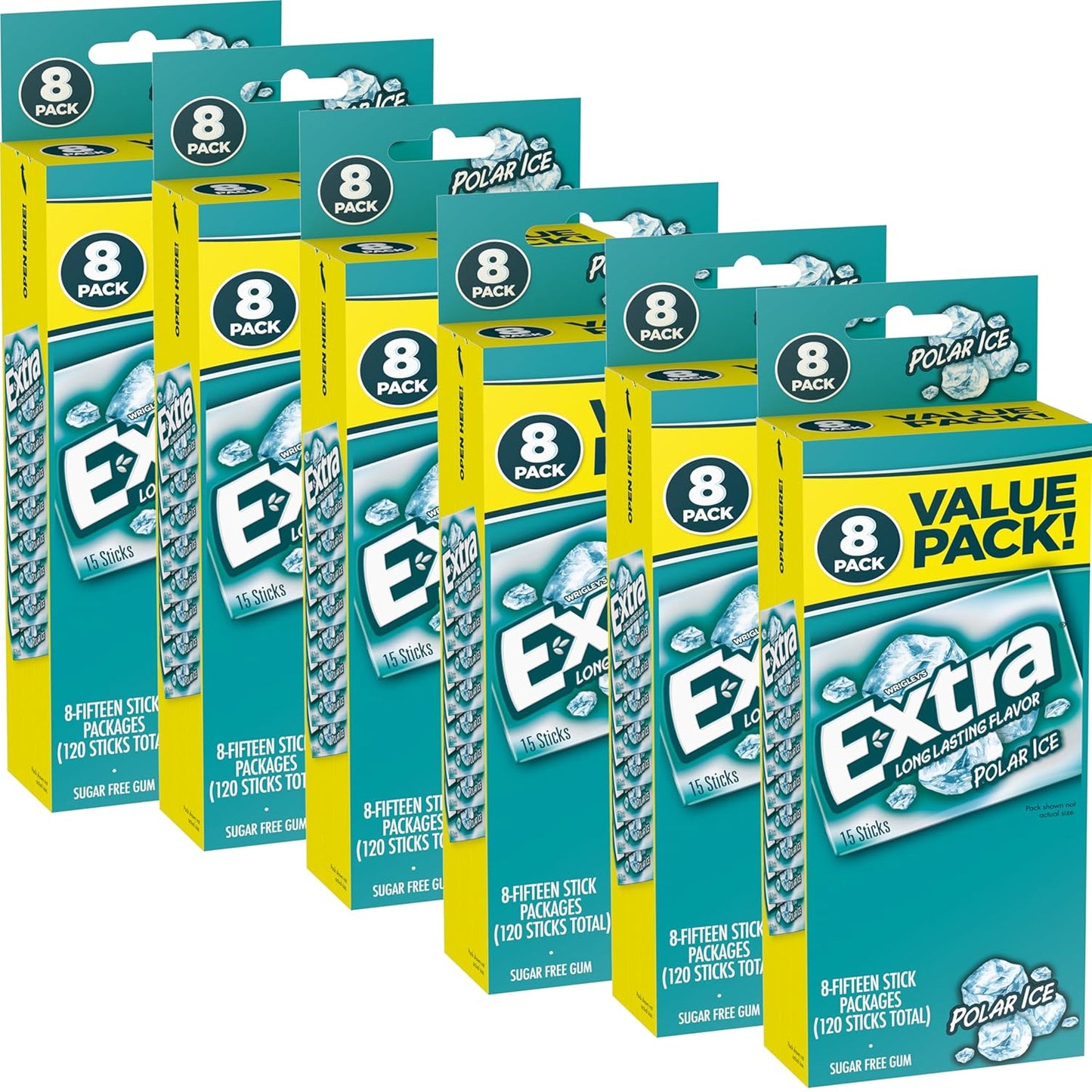 EXTRA Chewing Gum Sugar-Free Polar Ice Flavor for Fresh Breath