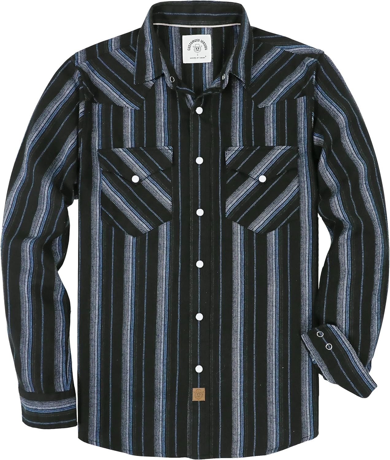 Dubinik Flannel Shirt for Men - Vintage Pearl Snap Plaid Style