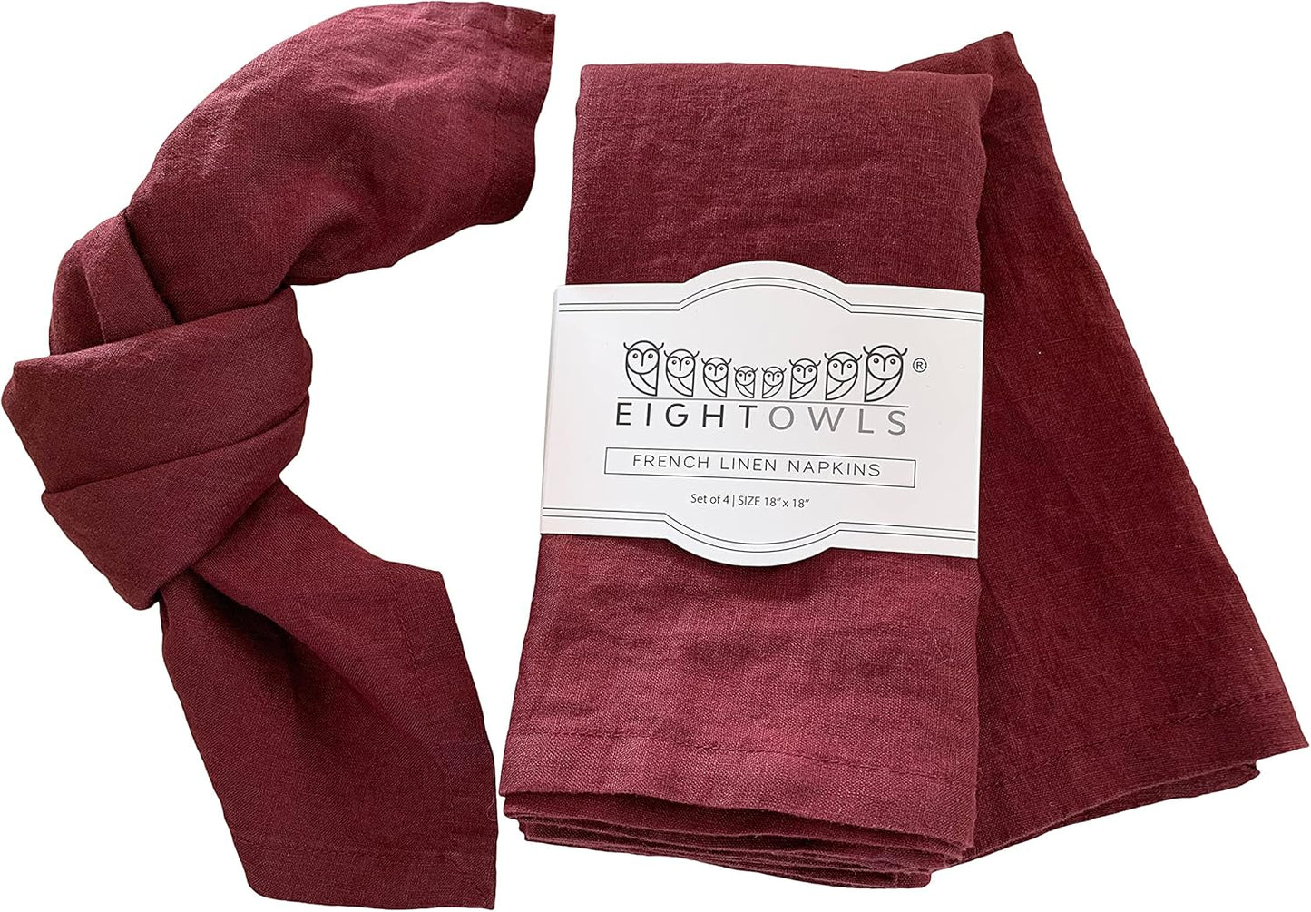 Linen Napkins 100% French Flax Stonewashed for Elegant Dining