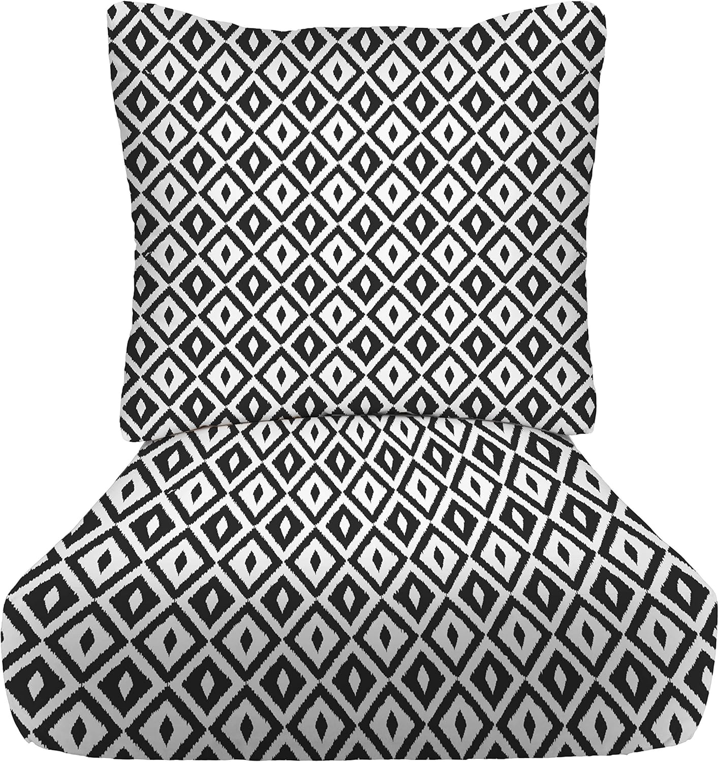 RSH Decor Deep Seating Cushion Set for Outdoor Chairs - Black & White